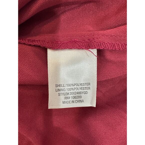 NWT Francesca’s Off The Shoulder Red Wine Shimmer Mini Ruffle Dress Size Medium - Picture 14 of 16